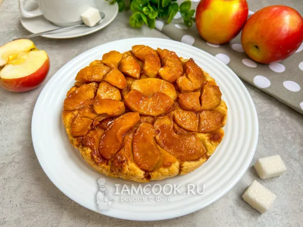 Фото блюда: Песочный пирог с карамелизированными яблоками