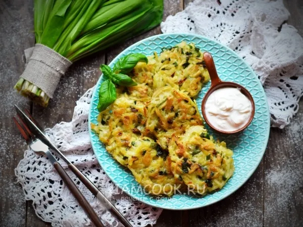 Фото блюда: Драники с черемшой