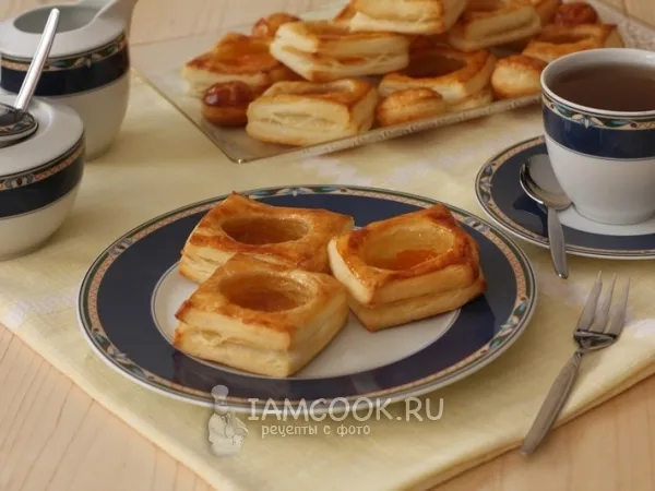 Фото блюда: Слойки с джемом (Plunderteilchen mit Marmelade)