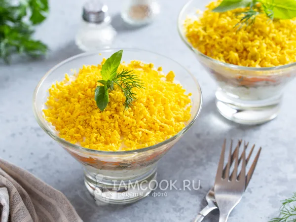 Фото блюда: Салат с тунцом и корейской морковью