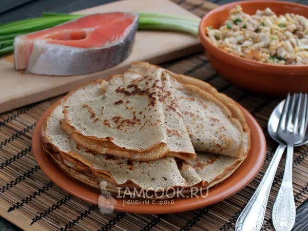 Фото блюда: Блины гречневые из зеленой гречки