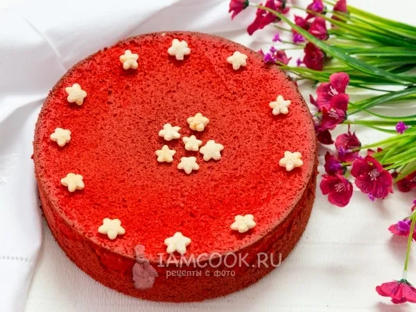 Фото блюда: Бисквит «Красный бархат»