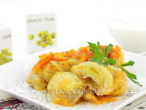 Фото блюда: Голубцы с картошкой и грибами