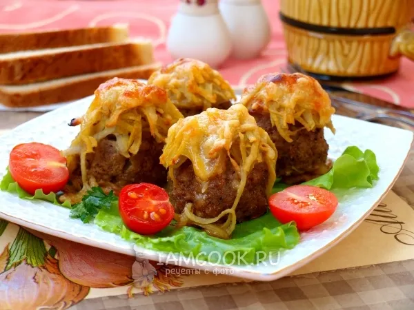 Фото блюда: Стожки из мясного фарша с картофелем