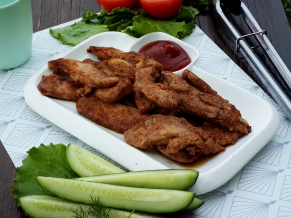 Фото блюда: Садж из курицы на костре