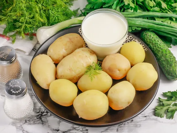 Фото блюда: Картошка для окрошки в микроволновке