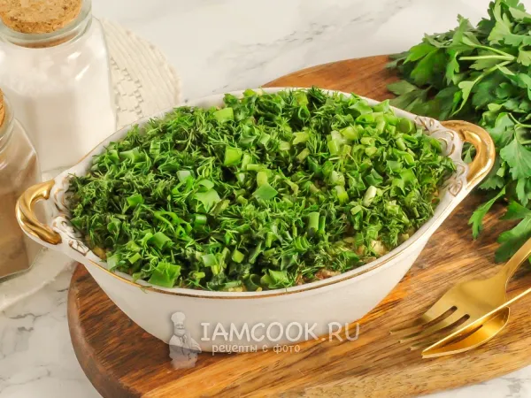 Фото блюда: Салат «Селедка под зеленой шубой»