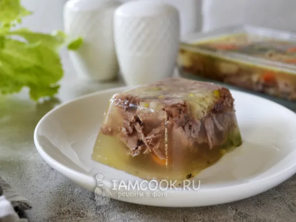 Фото блюда: Холодец из куриных окорочков с желатином