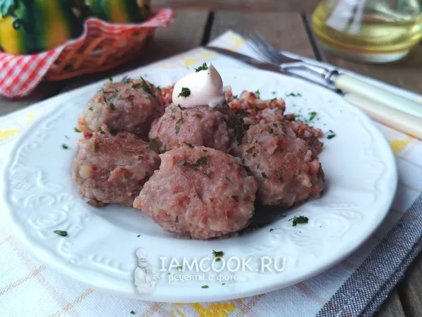 Фото блюда: Биточки из говяжьей печени