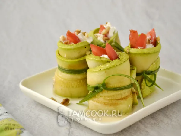 Фото блюда: Рулетики из кабачков с рикоттой