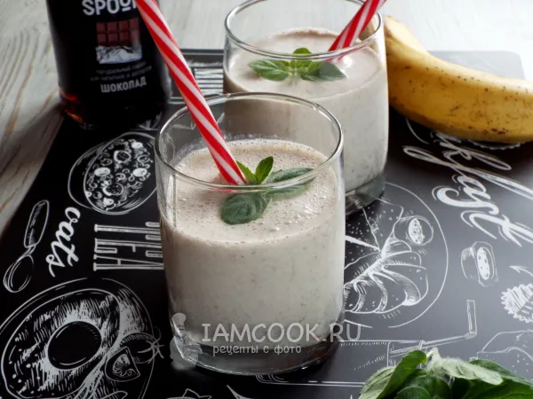 Фото блюда: Шоколадно-банановый коктейль