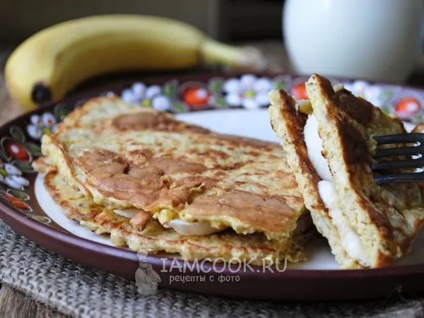 Фото блюда: Овсяноблин с бананом (на молоке)