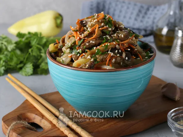 Фото блюда: Салат из баклажанов по-корейски