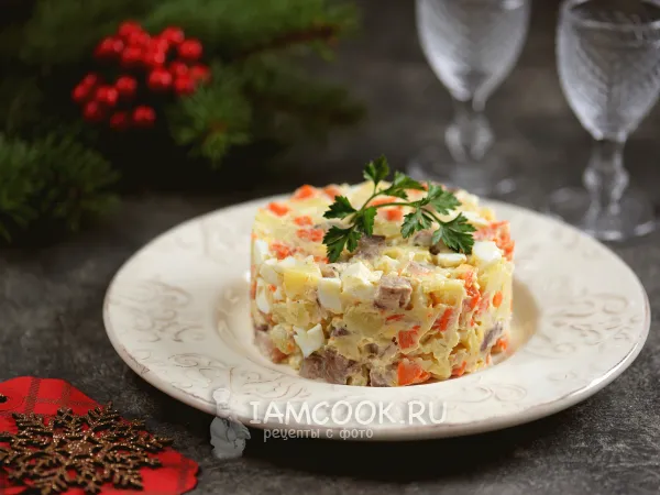 Фото блюда: Салат «Прибой» (с селедкой)