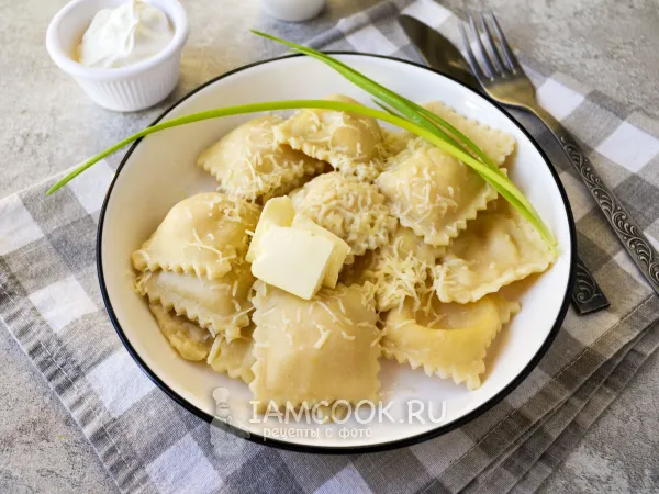 Фото блюда: Равиоли с тыквой и сыром