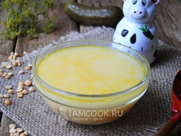 Фото блюда: Гороховый суп с плавленым сыром