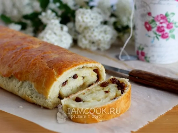 Фото блюда: Рулет с изюмом из кислого дрожжевого теста