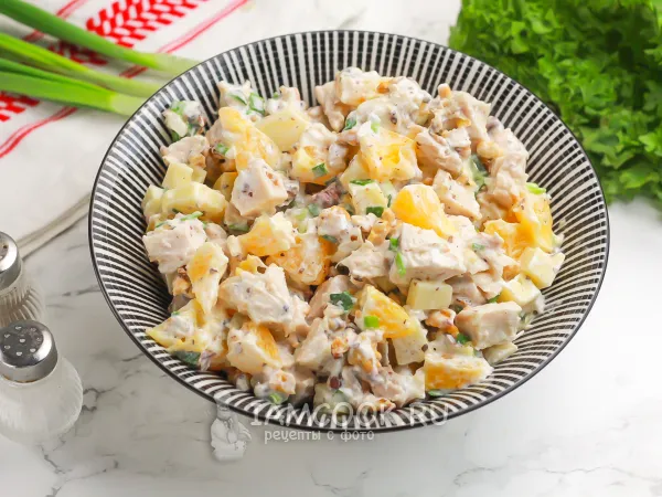 Фото блюда: Салат из курицы с апельсинами