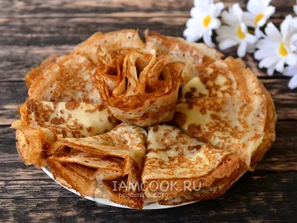 Фото блюда: Тонкие блины на простокваше (с дырочками)