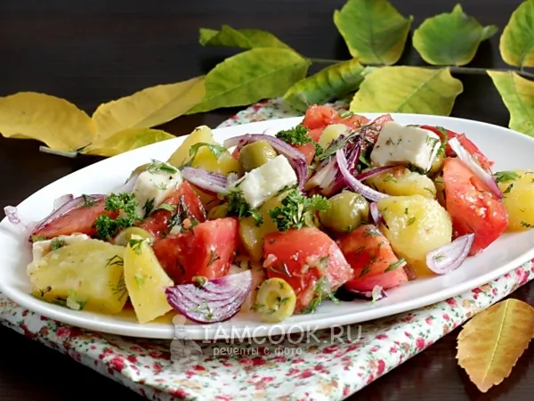 Фото блюда: Теплый салат с картофелем