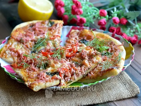 Фото блюда: Пицца с баклажанной икрой