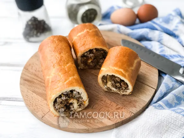 Фото блюда: Белковый рулет с фаршем