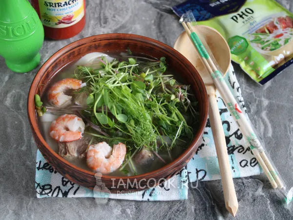 Фото блюда: Суп Фо Бо с креветками