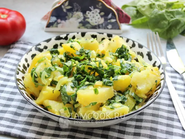 Фото блюда: Картошка со шпинатом