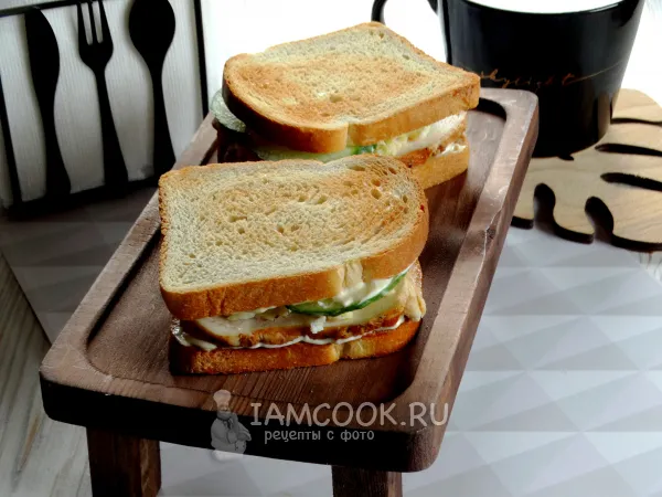 Фото блюда: Сэндвич с курицей-гриль