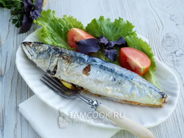 Фото блюда: Скумбрия на мангале с лимоном