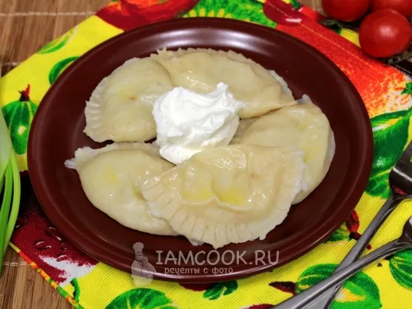 Фото блюда: Вареники с картошкой на пару в мультиварке