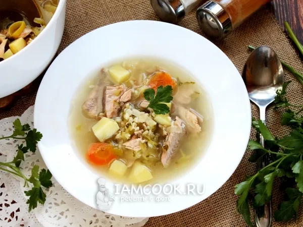 Фото блюда: Рыбный рассольник с булгуром