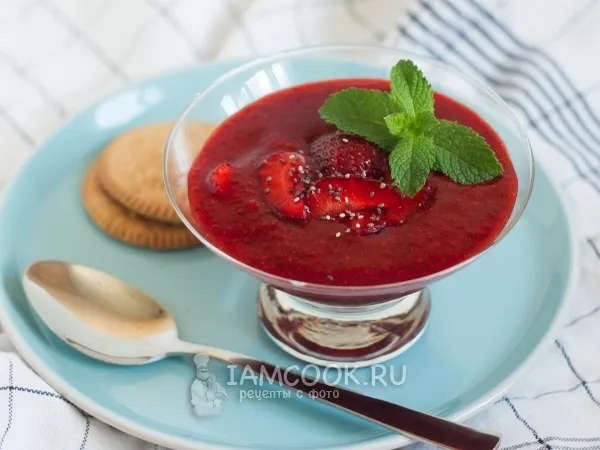 Фото блюда: Десерт с клубникой и чиа