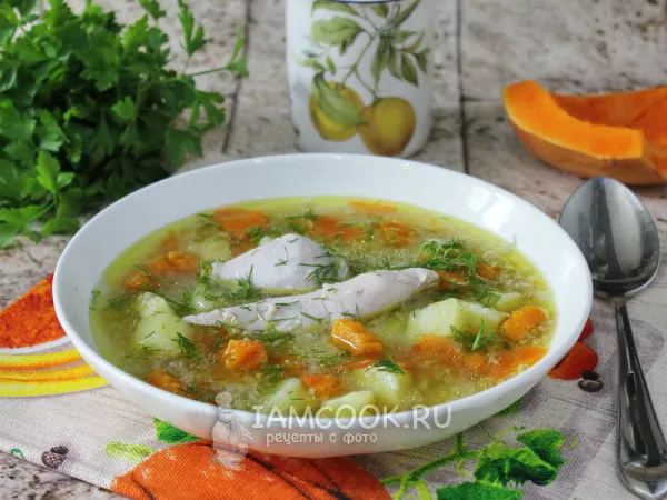 Фото блюда: Суп из индейки с тыквой