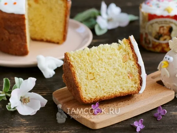 Фото блюда: Сдобные творожные куличи с цукатами