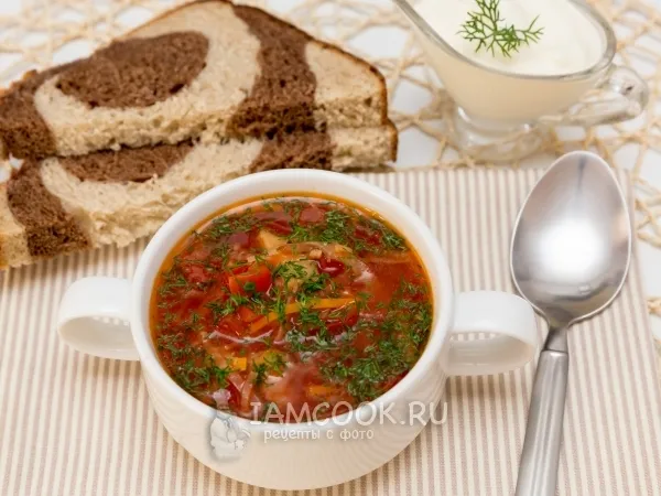 Фото блюда: Постный борщ на ароматном масле