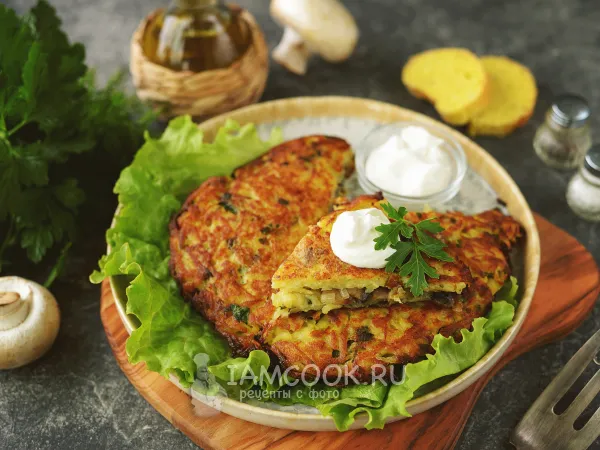 Фото блюда: Картофельная бабка на сковороде