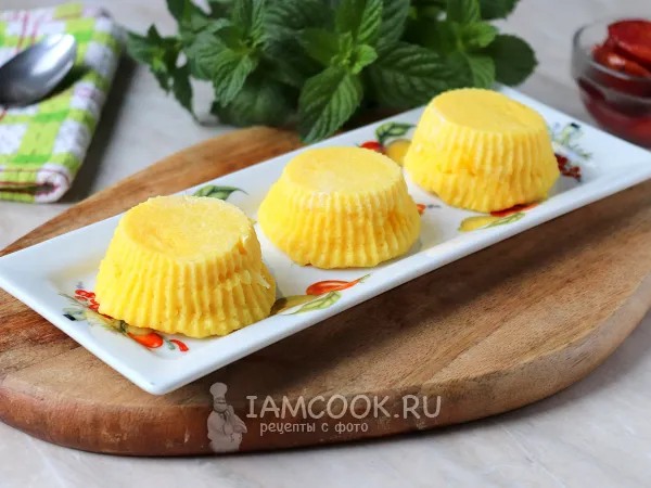 Фото блюда: Творожный пудинг в микроволновке