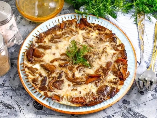 Фото блюда: Омлет с лисичками