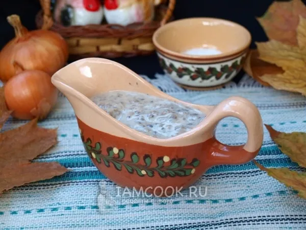 Фото блюда: Сливочный соус с грибами