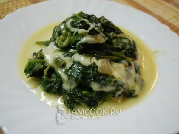 Фото блюда: Шпинат с сыром
