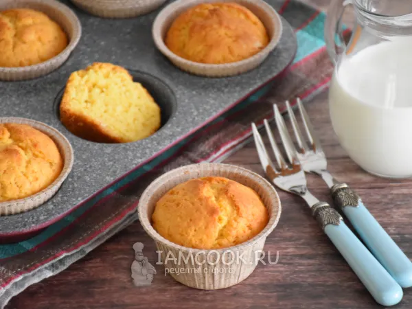 Фото блюда: Постные маффины на фруктовом пюре