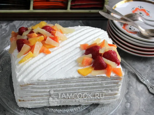 Фото блюда: Нежный торт «Молочная девочка» за 30 минут