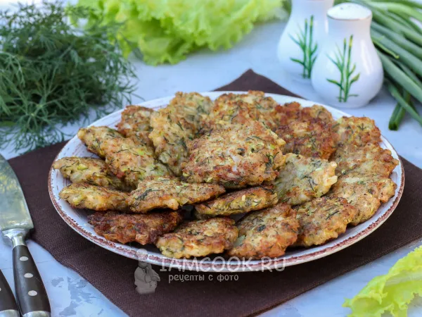 Фото блюда: Оладьи из индейки с кабачками