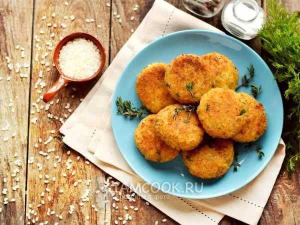 Фото блюда: Котлеты из риса с луком и морковью