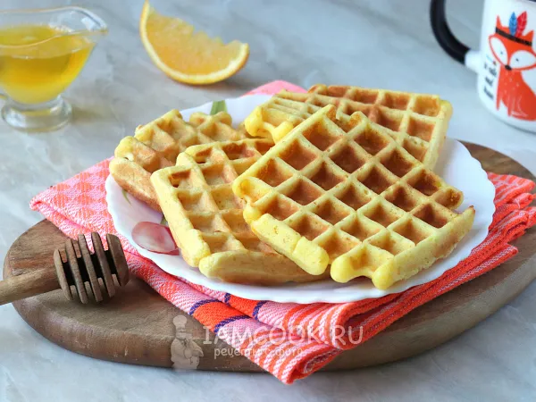 Фото блюда: Апельсиновые вафли