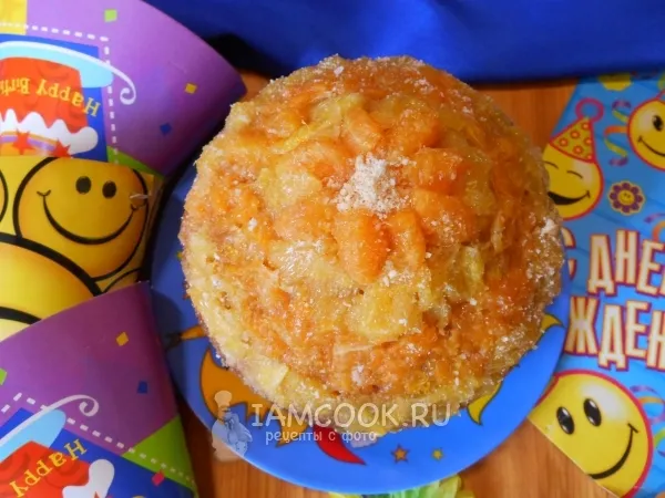Фото блюда: Морковный пирог с фруктами на первый День рождения