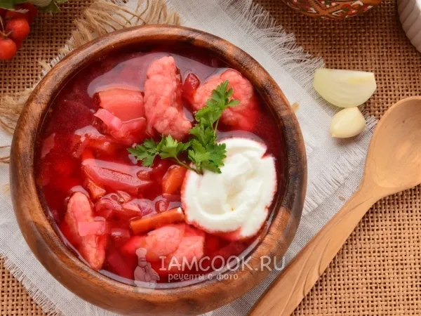 Фото блюда: Украинский борщ с галушками