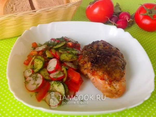 Фото блюда: Куриное филе с овощами