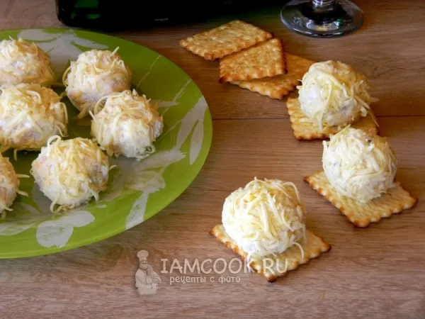 Фото блюда: Сырные шарики с ананасом